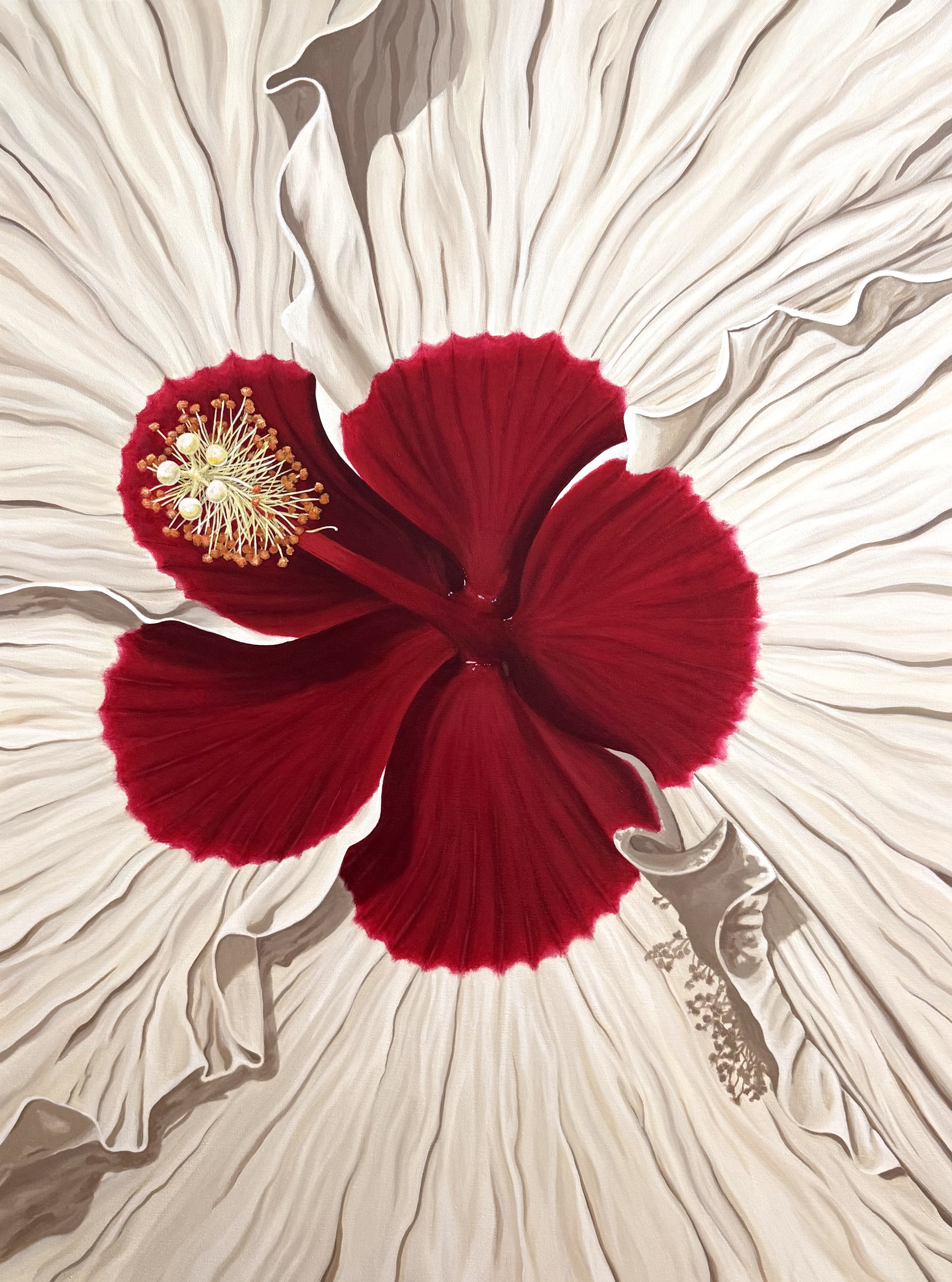 Kona hibiscus painting by Elsa Eve